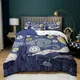 Starry Night Van Gogh Duvet Cover Set Queen Size Oil Painting Famous Modern Classic Sky Star