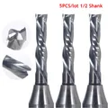 5Pcs 1/2 Shank 6mm Two Flutes TCT up down cut milling cutter cutting engraving Woodworking roughing