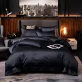 600TC Egyptian Cotton Gray Bedding set US Queen King Size 4/6Pcs Duvet Cover set Deep Pocket Fitted