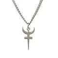Hades Symbol Necklace Religious Trident Pendant Stainless Steel Ancient Greek Amulet Necklace Perfec