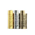 Carved Flower Explosion-Proof Metal Armor Gas Lighter Shell Reusable Case for Bic J3 J5 J6 Lighters