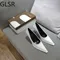 2023 NEW Women's Shoes LEATHER Woman High Heels Pointed Toe Women Pumps for Fashion Office Lady Slip