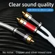 Hifi RCA to 2RCA Cable Hi-End Copper and Silver One Sub-2 Splitter Y Subwoofer Audio Cable