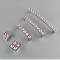 Shiny Real Pink Crystal Glass Diamond Handle For Furniture Drawer Table Knobs Wardrobe Kitchen