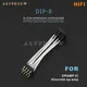 HIFI OCC Silver-plated Single crystal copper wire DIP-8 PIN In-line extension cord socket For OPAMP