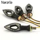 2pcs Motorcycle LED Turn Signal Light 4 Color Amber Blade Lamp Indicator Blinker Waterproof Flashing