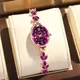 UTHAI V22 Women's Watches Light Luxury Diamond Inlaid For Clover Watch Waterproof Oval Ladies