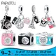 2022 plata charms of ley 925 Camera with Eiffel Tower Charm Bead Fits Original 3mm Silver Bracelets