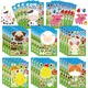 6-24Sheet Make A Face Sticker Pack for Kids Creative Make Your Own Dog Cat Sheep Farm Animal