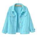 2023 Spring New Denim Jacket Women Casual Tops Short Coat Female Solid Jean Jackets Cotton Loose