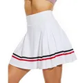 New Tennis Skirt Women'S Pleated Belt Pocket Built-In Shorts Golf Yoga Fitness High Elastic Girl
