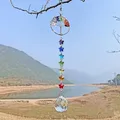 7 Chakras Crystals Colorful Wall Hang Window Hanging Sun Catcher Pendant Diy Crystal Tree Car