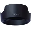 1PC Black ABS Lens Hood EW-63C EW63C for Canon EF-S 18-55mm f/3.5-5.6 IS STM camera lens hood lens