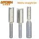 ARDEN Metric 1/4 1/2 Inch Shank Straight Router Bit 2 Flute 3-25mm Cutting Diameter Carbide Slotted