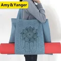 Durable canvas cotton yoga mat bag