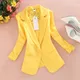 2024 New Women's Blazers Notched Collar Business Suits Female Work Office Ladies Lece Hook Flower