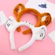 Cartoon Animal Headbands Soft Faux Plush Tiger Ears Hairband Cute Hair Accessories Cosplay Party