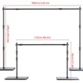 SH 2.4X3M Heavy Duty Background Backdrop Stand Photo Background Support Studio Light Tripod Picture