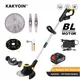 Cordless Electric Lawn Mower Brushless Motor Grass Trimmer Adjustable Length Angle Telescopic