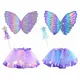 Party Colorful Angel Butterfly Wings Fairy Stick Makeup Dance Skirt Costume Props Girls 1 First