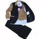The Little Boy New Children Suit set Flower Boys Dress 4 pieces jacket+vest+pants+bow tie size 2-12