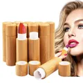 12Pcs Bamboo Empty Lipstick Tubes 5.5g/4g Refillable DIY Lip Balm Tube Containers Cosmetic Lip