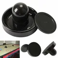 96mm Air Hockey Table Felt Pusher Mallet Goalies with 1pc 63mm Puck Black SEC88