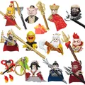 Chinese Classic Movie Journey To The West Anime DIY Mini Figures Weapons Assembly Model Blocks Kids