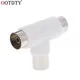 OOTDTY 2 Way TV T Splitter Aerial Coaxial Cable Male to 2x Female Connectors Adapter