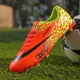 Outdoor Orange FG/TF Children's Soccer Shoes Size 31-44 Lace-up Football Boots Sneakers Kids Cheap