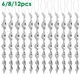 6/8/12pcs Anti Pigeon Bird Repeller Reflective Stick Scare Bird Wind Spiral Rotating Rod Garden