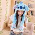 Disney Mickey Minnie Mouse Plush Doll Toy Cosplay Hat Women Moving Hat Rabbit Ears Airbag Cap