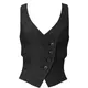 Women's Vest Brown V Neck Elegant OL Waistcoat Wedding Herringbone Tweed Retro Slim Fit Single