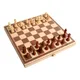 Reversible Wooden Board for Chess 24 Interlocking Wooden Checkers and 32 Standard Chess Pieces for