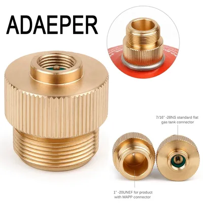Adaptor CGA600 to 7/16"-28UNF for Braze Welding Torch MAPP Propane Gas Torch Heating Solder Burner adaptor Catridge