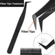 Fiber Tip False Lash Tweezers For Eyelash Extensions Clip Boot Volume Isolation Precise Nano Eyebrow