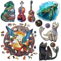 Elegant Cello Wooden Jigsaw Puzzles For Adult Unique Shape Jigsaw Piece Children Educational Holiday