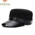 2024 Unisex Real Sheepskin Leather Caps Casual Real Natural Sheep Skin Leather Baseball Hats New