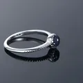 New Fashion 925 Sterling Silver Ring for Women Men with Bezel Setting Blue Sandstone Ring Fine Party