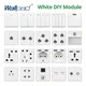 Wallpad White 1 2 3 4 Gang 2 Way Toggle Light Switch DIY Module Function Key Only Wall Power Socket