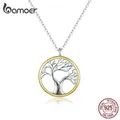 bamoer Tree of Life Pendant Necklace for Women Sterling Silver 925 Family Chain Necklaces Luxury