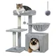 Cat tree Cat Tower for Indoor Cats 2 Styles Cat Activity Tree with Cat Scratching Posts Big Hammock