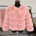 Womens faux fur coat Autumn Winter High Quality Faux Fox Fur Coat fluffy coat fur elegant faux fur
