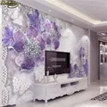 beibehang papel de parede Custom photo wall paper large fresco 3d luxury flowers 3d jewelry TV