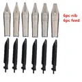 6pc Fountain Pen nib Parallel Calligraphy Stainless steel nib Gothic Arabic Italic