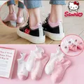 Sanrio Hello Kitty Women Invisible Boat Socks Summer Cute Silicone Non-slip Ankle Breathable Thin