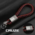 For Chevrolet Sonic Cruze Car Keychain Accessories Custom LOGO Braided Rope Keyring Metal Keychain