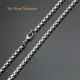 New 3mm TA1 Pure Titanium Square Rolo Box Chain Necklace for Men Women Durable Anti-allergy Titanium