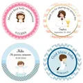 3.5cm/4.5cm My first communion Sticker Boy Girl Mi primera comunión First Holy Communion Favors