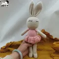Baby Crochet Stuffed Bunny Toys Soft Cotton Knitted Plush Rabbit Doll Mini kawaii Cuddle Doll for